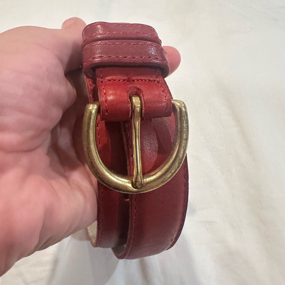 Coach Tan Leather Belt